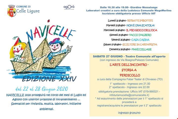 Navicelle 2020: al via la 24esima edizione della rassegna per l'infanzia a Celle Ligure